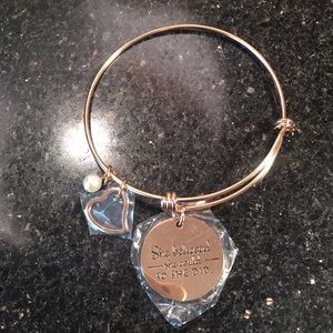 Rose gold charm bracelet